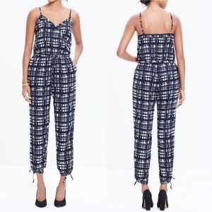 Madewell Faux Wrap Cami Jumpsuit In Brushstrokes